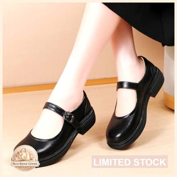Platform Mary Jane Flats Comfortable Dressy Casual Non Slip Work Shoes - Picture 3 of 7